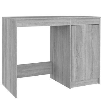 Escritorio De Madera Contrachapada Gris Sonoma 100x50x76 Cm