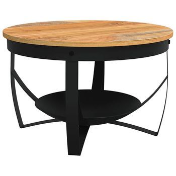 Mesa De Café - Mesa De Centro De Madera Maciza De Acacia Ø68x43 Cm