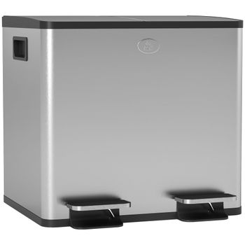 Cubo de basura 41.7x36.6x43.2 cm plata