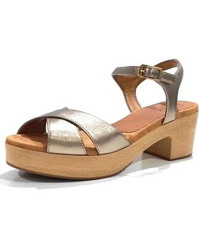 de UNISA SANDALIA CASUAL DE PIEL CON TACON Y PLATAFORMA MUMM