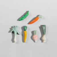 set de 6 reposacuchillos de forma de verduras