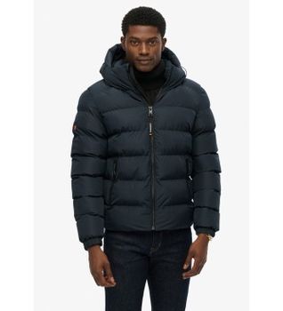 Superdry para hombre. M5011905A Chaqueta acolchada Hooded Sports marino (L), Casual, Poliéster