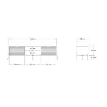 Mueble Tv Nost Zafiro Roble Blanco