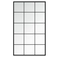 espejo de pared metal negro 100x60 cm vidaxl