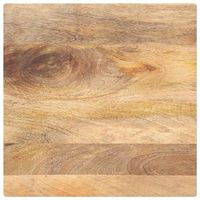 vidaxl tablero de mesa cuadrado madera maciza de mango 60x60x25 cm