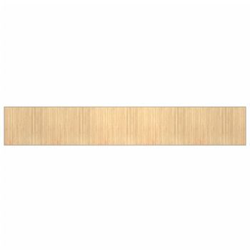 Alfombra Rectangular Bambú Color Natural Claro 80x1000 Cm Vidaxl