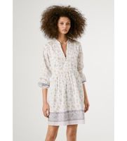 pepe jeans para mujer pl953758 vestido lia blanco m casual algodon manga larga