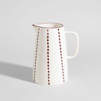 jarra de ceramica blanca con motivos 165 l
