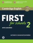 cambridge english first fce4s for schools 2 student s book with ans