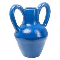 florero ceramica asas cobalto