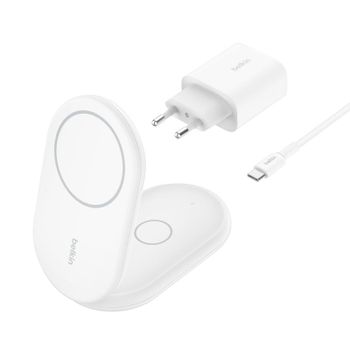 Belkin BoostCharge Auriculares, Smartphone Blanco USB Cargador inalámbrico Carga rápida Interior