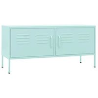 mueble para tv de acero verde menta 105x35x50 cm