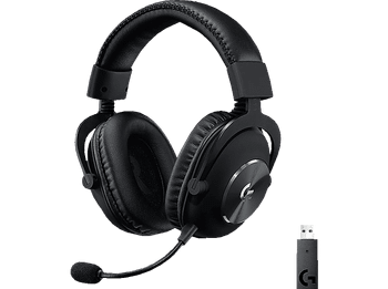 Auriculares gaming - Logitech G PRO X, Inalámbrico, Lightspeed, PC-PS5/PS4, Nintendo, Filtros de voz, Transductores 50 mm, 7.1 canales, 20h, Negro