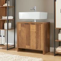 mueble para debajo del lavabo namsskogan aglomerado 60x60x30 cm - nogal encasa