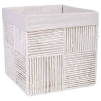 cesto de almacenamiento blanco 30x30x30 cm