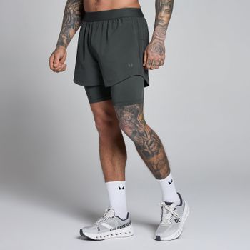 Short Hybrid 5  2 en 1 para hombre de MP - Negro lavado - L