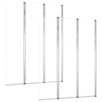 Mamparas De Ducha 2 Uds Vidrio Templado Transparente 104x130 Cm Vidaxl