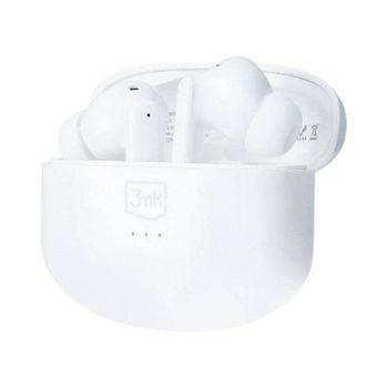 Auriculares 3MK LifePods inalámbricos Bluetooth con Cancelación de Ruido ANC y micrófono blancos