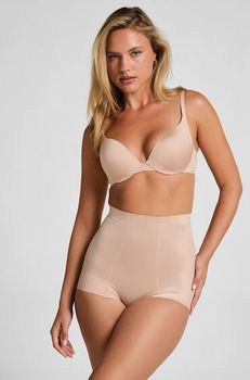 Hunkemöller Braguita scuba moldeadora de cintura alta Beige