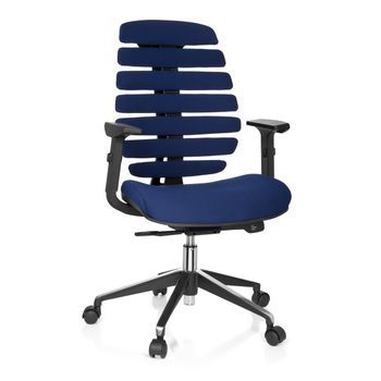 Silla De Oficina, Ergonómica Para Ordenador Ergo Line Ii Tela Azul