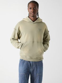 Sudadera Con Capucha De Estampado Desgastado
