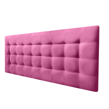 Cabecero Cama Canadá Deluxe Largo Tapizado Tejido Antimanchas Fucsia 120x125cm