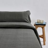 funda nordica punto algodon  melange dark gris cama de 150cm