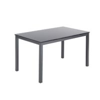 mesa extensible de cristal templado gris cm al75xl140xp80