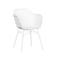 silla de exterior polipropileno klast home nordico 59 x 72 cm - blanco