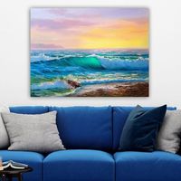 pintura decorativa lienzo 48271930370100 multicolor 70x100 cm