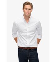 superdry para hombre m4011064a camisa essentials tailored lite blanca xl blanco algodon clasico manga larga