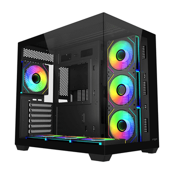 Caja FSP M341-BA Carcasa Midi Tower mITX, mATX, ATX Negro ARGB RGB Negro