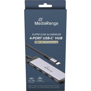Hub MediaRange 4 puertos 5 Gbit/s modelo MRCS512 con carga 100W