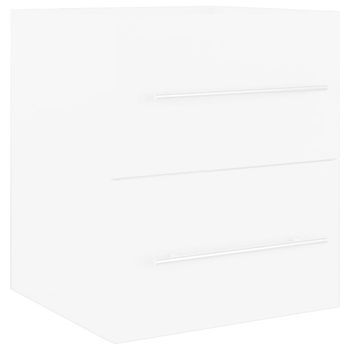 Armario Para Lavabo Madera Contrachapada Blanco 41x38,5x48 Cm Vidaxl
