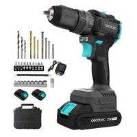 taladro percutor y atornillador 2 baterias 21v-2000mah powerforce 3000 impact brushless motor brushless 32000ipm cecotec