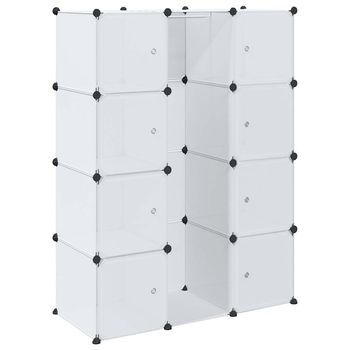 Armario Modular Con 9 Compartimentos Blanco 109x36,5x143 Cm Vidaxl