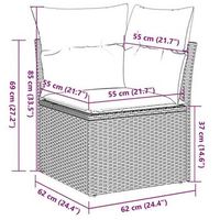 conjunto de ocio para el jardin incluye cojines conjunto de seis piezas