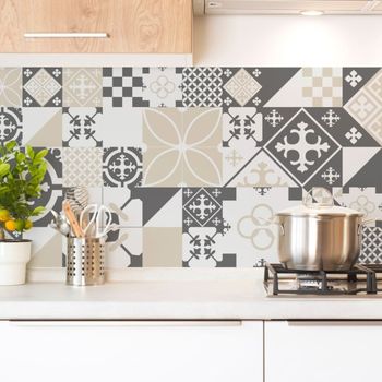 Frente de cocina en aluminio - 360 x 50 cm - gris