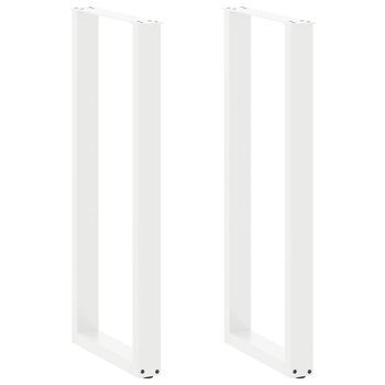 Patas Para Mesa De Bar En Forma De U (2 Unidades), Color Blanco, 40 X (110-111) Cm, Acero Vidaxl