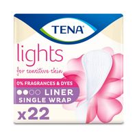 lights by tena incontinence liners single wrap