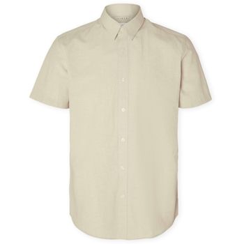 Selected Camisa manga larga Slimsun Shirt - Pure Cashemere para hombre