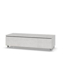 comoda astra blanco piedra en melamina con 4 ruedas