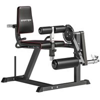 sportnow maquina de extension y curl de piernas maquina de estiramiento de piernas ajustable con carga de placas para entrenamiento de cadera muslos y pantorrillas en casa gimnasio