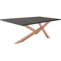 mesa de salon comedor oficina reunion patas metalicas xy cobre 200x100 cm gris ofilike