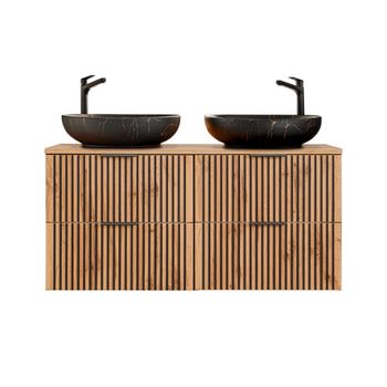 Mueble doble lavabo 120cm madera paneles de melamina y mdf madera