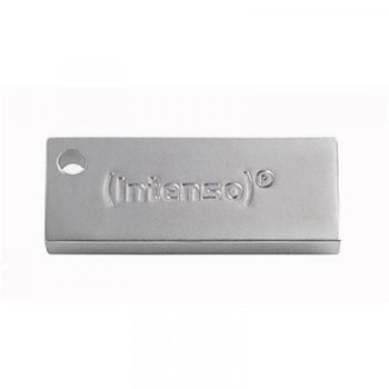 Intenso USB 3.2 Gen 1 32GB Premium Line, sin tapa, velocidad 100MB/s, metálico, plata