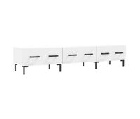 mueble de tv madera de ingenieria blanco 150x36x30 cm
