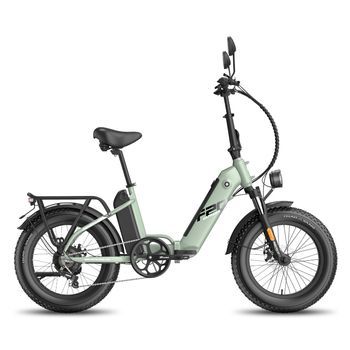 Bicicleta Eléctrica Plegable Fafrees Ff20 Polar, Homologada Por La Ue, Batería Doble, Color Verde