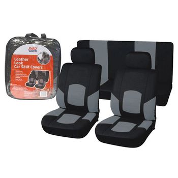 Leather Look Seat Covers Black