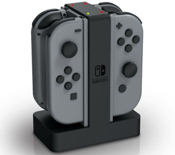 POWERA Nintendo Switch Joy-Con Charging Station - Black & Grey, Black